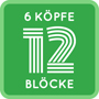 6 Köpfe 12 Blöcke